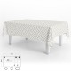 Mantel Hule Rectangular ZigZag Impermeable Antimanchas PVC 140x250 cm.  Recortable Uso Interior y Exterior