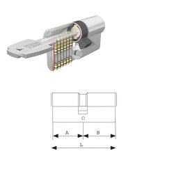 Cilindro Tesa Seguridad T60 /30x30 Niquelado Leva Corta