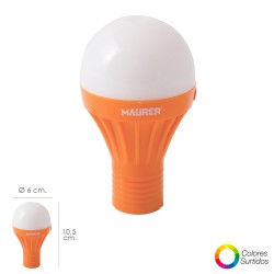 Linterna LED Armario Bombilla A Pilas (1 AA) 1 Watt. Con Iman y Colgador