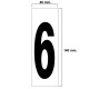 Numero Adhesivo 46x140 mm.   Nº 6 / 9