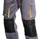 Pantalones Largos DeTrabajo, Multibolsillos, Resistentes, Rodilla Reforzada, Gris/Amarillo Talla 58/60 XXXL