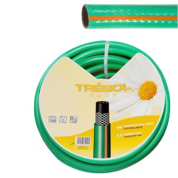 Manguera Verde Trebol Trenzado 25 mm. - 1" Rollo 50 metros