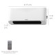 Termoconvector Ceramico Split Para Pared 1000 / 2000 W. Led. Con Mando A Distancia, Temprorizador, Control Temperatura,