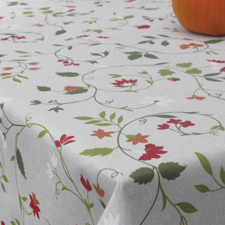 Mantel Antimanchas Textil Floral Rollo 1,4 x 25 metros.