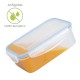 Recipiente Hermetico Plastico Rectangular 1.000 ml. 19x12.5x6.5 (Alt.) cm.