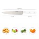 Cuchillo Husky Verduras 17 cm. Hoja Acero Inoxidable, Cuchillo Verduras, Cuchillo Cortar Verduras Mango Ergonomico Blanco