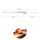 Cuchillo Husky Jamonero 25 cm. Hoja Acero Inoxidable, Cuchillo Jamon, Cuchillo Cortar Jamon Mango Ergonomico Blanco