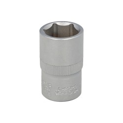 Llave Vaso 1/2" Hexagonal 16 mm. Perfil de 6 caras. Acero Cromo Vanadio, Aristas Redondas