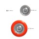 Rueda Carretilla Obra / Jardin Maciza Llanta Acero "Plus" Naranja Impinchable, Para Eje Ø 19 mm Rueda Ø 35 cm