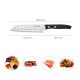 Cuchillo Aspen Santoku Hoja Acero Inoxidable 17 cm. Negro