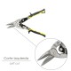 Tijeras Chapa Corte Izquierda 250 mm. Hoja Acero Al Carbono, Mangos Engomados, Con Dientes Serrados, Cortachapa, Tijera Aviacion