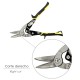 Tijeras Chapa Corte Derechas 250 mm. Hoja Acero Al Carbono, Mangos Engomados, Con Dientes Serrados, Cortachapa, Tijera Aviacion
