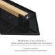 Talocha Plastico Punta Mango Madera 27 x 18 cm. Negro Con Alveolos.