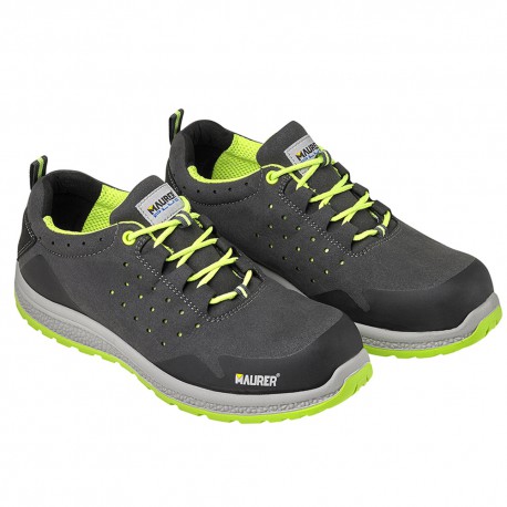 Deportiva Seguridad Maurer S1 Modelo Resia Antideslizante con Suela Resistente a los Hidrocarburos Talla 45.