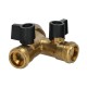 Adaptador Manguera Laton 2 Tomas Macho 3/4", Duplicador Grifo, Adaptador 2 Vias, Entrada 3/4" Hembra