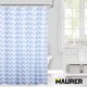 Cortina Ducha Tela Rayas Azul 180 x 200 cm. Cortina baño, Cortina Tela Impermeable Con Anillas