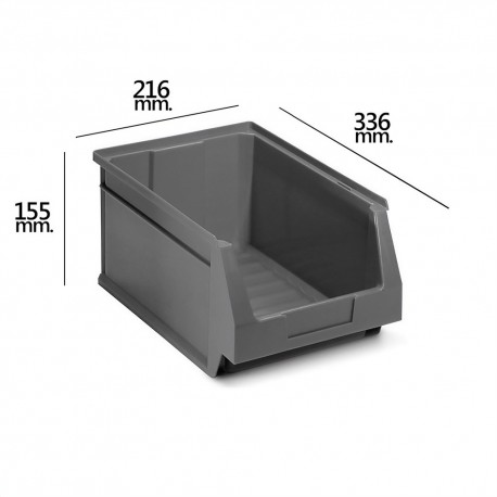 Gaveta Apilable Almacenamiento Gris Nº54 336x216x155 mm. (6/6)