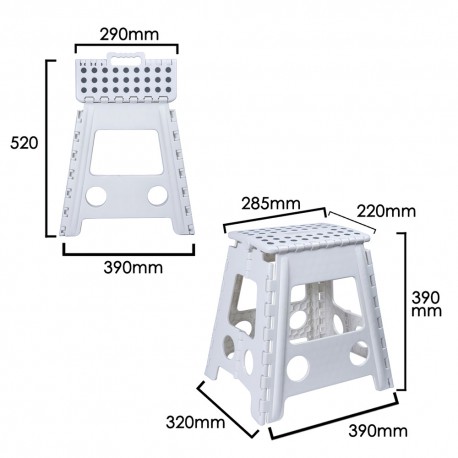 Taburete Plegable 29x22x39 cm.