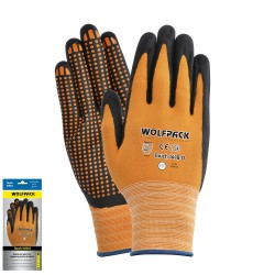 Guantes Nylon Con Palma En Foam y Puntos Nitrilo Touch 10" (Par)